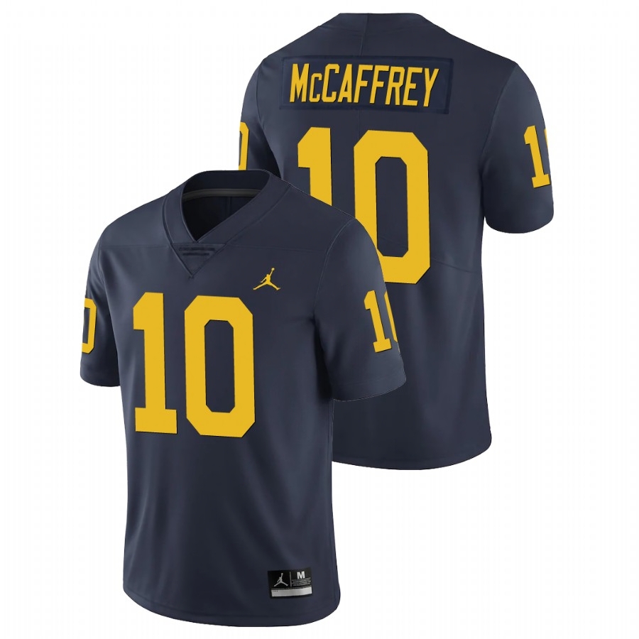 Michigan Wolverines Men's NCAA Dylan McCaffrey #10 Navy Limited College Football Jersey SLC3849PV